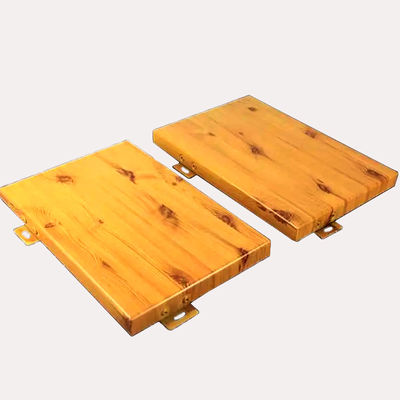 2 mm-6 mm aluminium wandbekleding paneel Hout-achtige kleur voor buiten- / binnenversiering