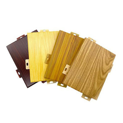 Emulatie houten geperforeerde aluminiumplaten 1,5 mm-6 mm dik voor interieurversiering
