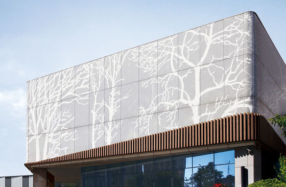 Moderne metalen wandbekleding voor gevels Buiten Aluminium gevelpanelen Aluminium gordijnwand