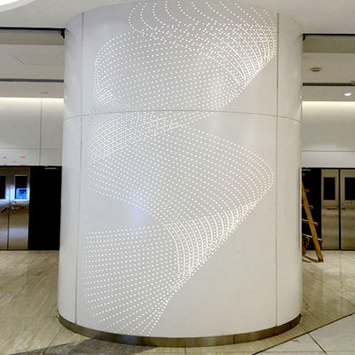 Halve cirkelvormige gebogen aluminium bekledingsplaten voor omhulsel en decoratie van bouwstenen