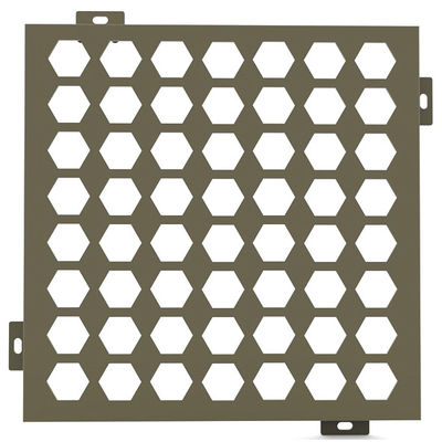 Anti-UV duurzame geperforeerde aluminium bekledingspanelen voor gordijnwand- of plafondversiering