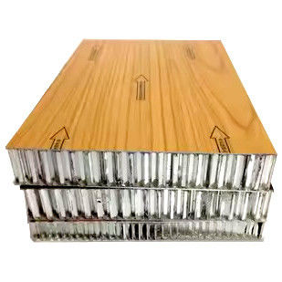 Houten kleur Aluminium honingraat paneel voor geluidsreductie