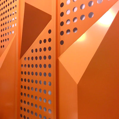 Aluminium gordijnwandbekleding 3D geperforeerd metalen paneel