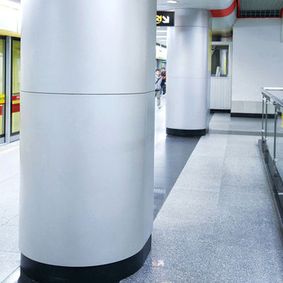 Halve cirkel gebogen aluminium wandpanelen op maat voor kolommen bekleding en decoratie