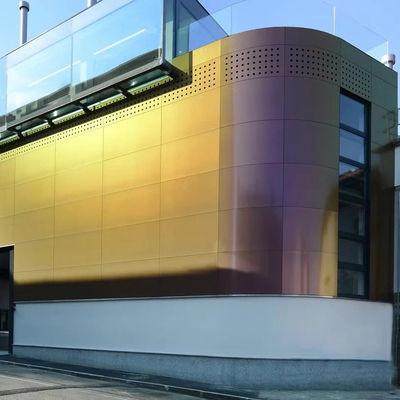 Metalen aluminiumplaat met geanodiseerde oppervlakte of poederlaag voor schermgordijnwandbekleding